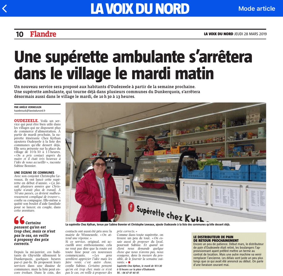 Article epicerie nord
