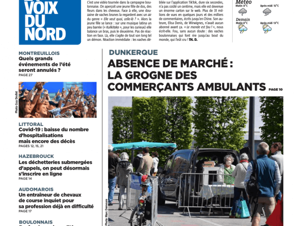 Les marchés fermés à Dunkerque – Article Voix du Nord