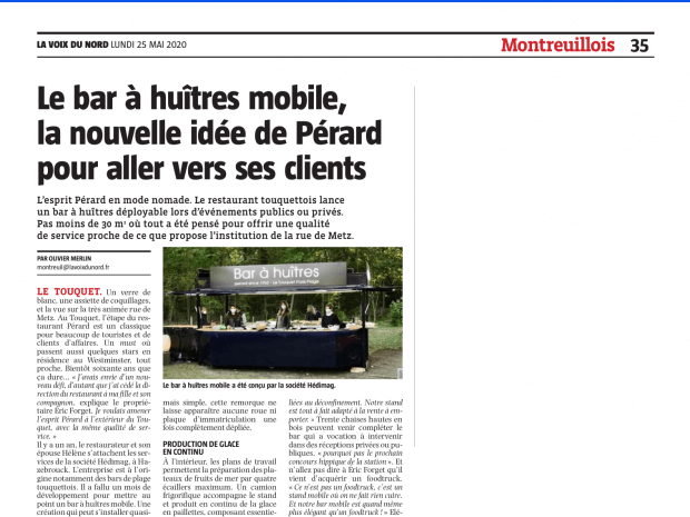 Le restaurant Pérard devient mobile