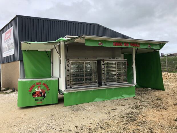 Remorque rôtisserie Roul’ Ma Poule sur mesure